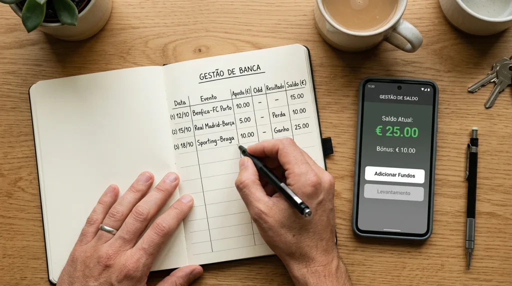Gestão de banca e orçamento em apostas desportivas com bónus